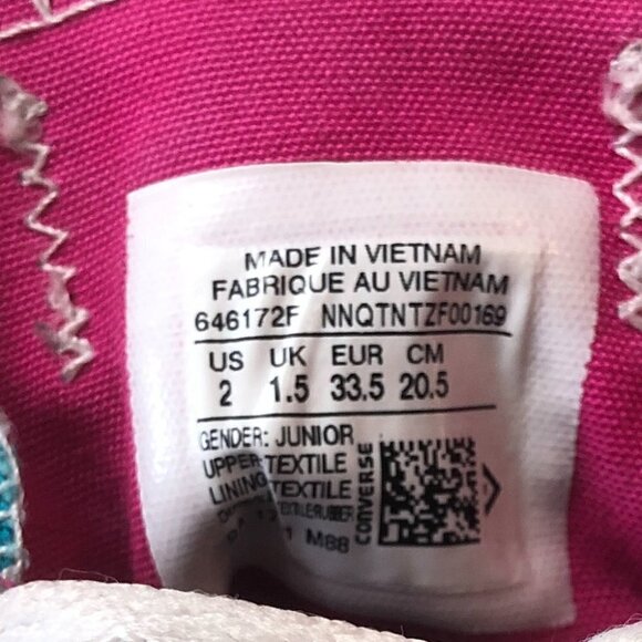 Converse Chuck Taylor All Star Double Tongue Charcoal Gray Poppy Pink Light Dew - Picture 6 of 7